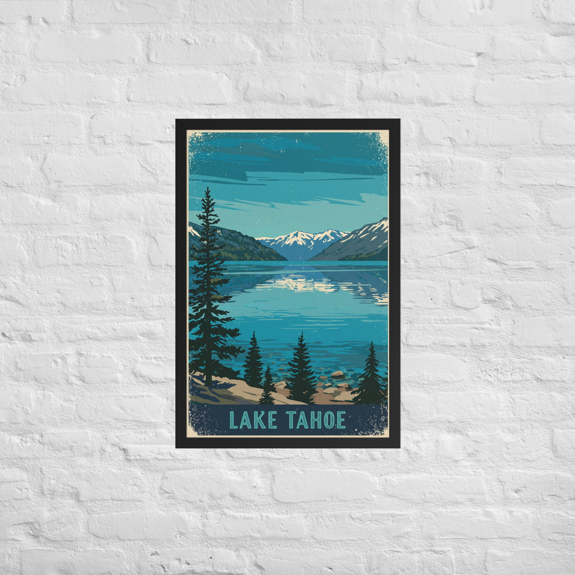 Lake Tahoe Vintage Framed Poster