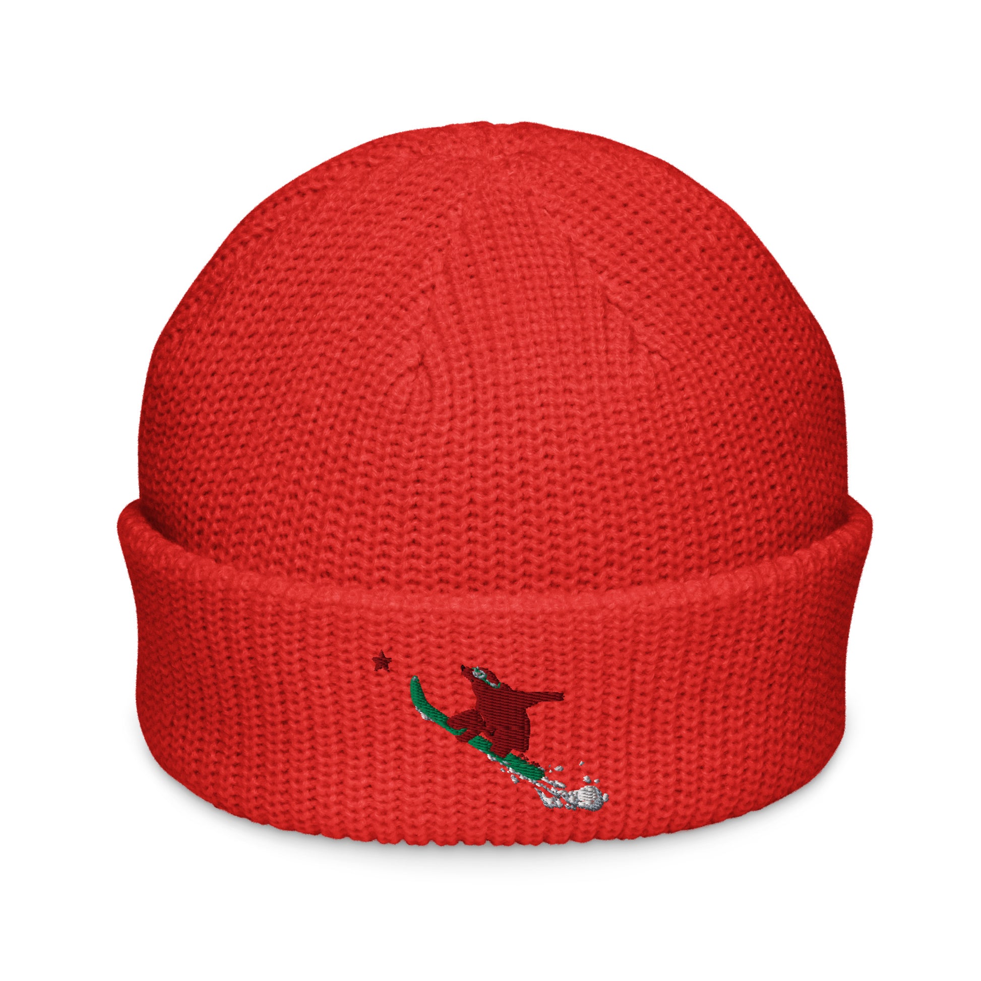 Red Snowboard Beanie