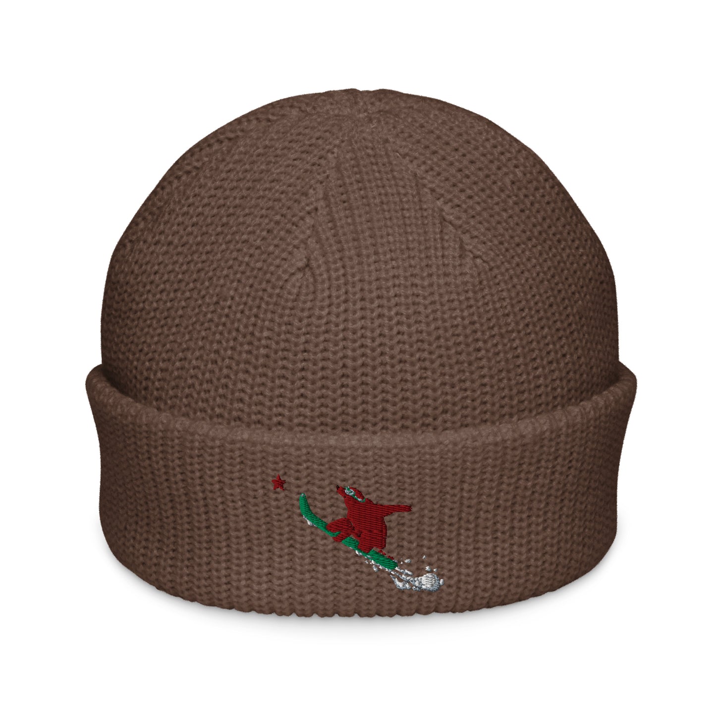 Brown snowboard beanie