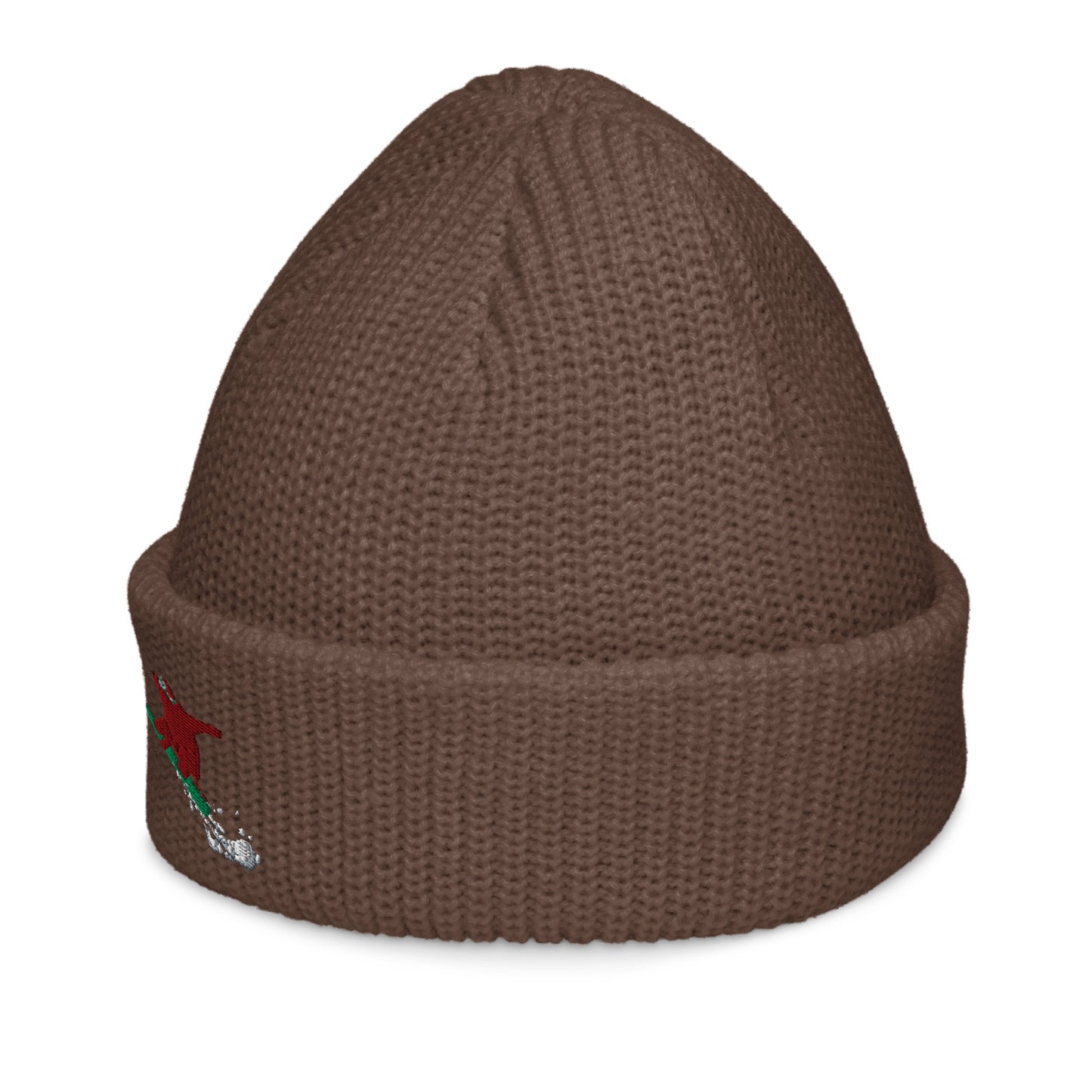 Brown Bear Snowboarding Beanie