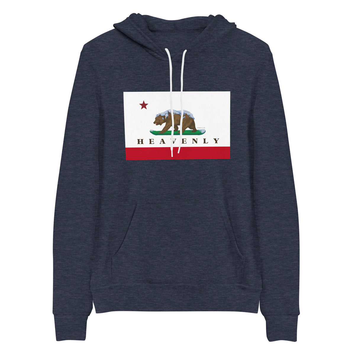 Heavenly CA Grizzly Boarding Hoodie - Kids in Heather Navy - Sno Cal