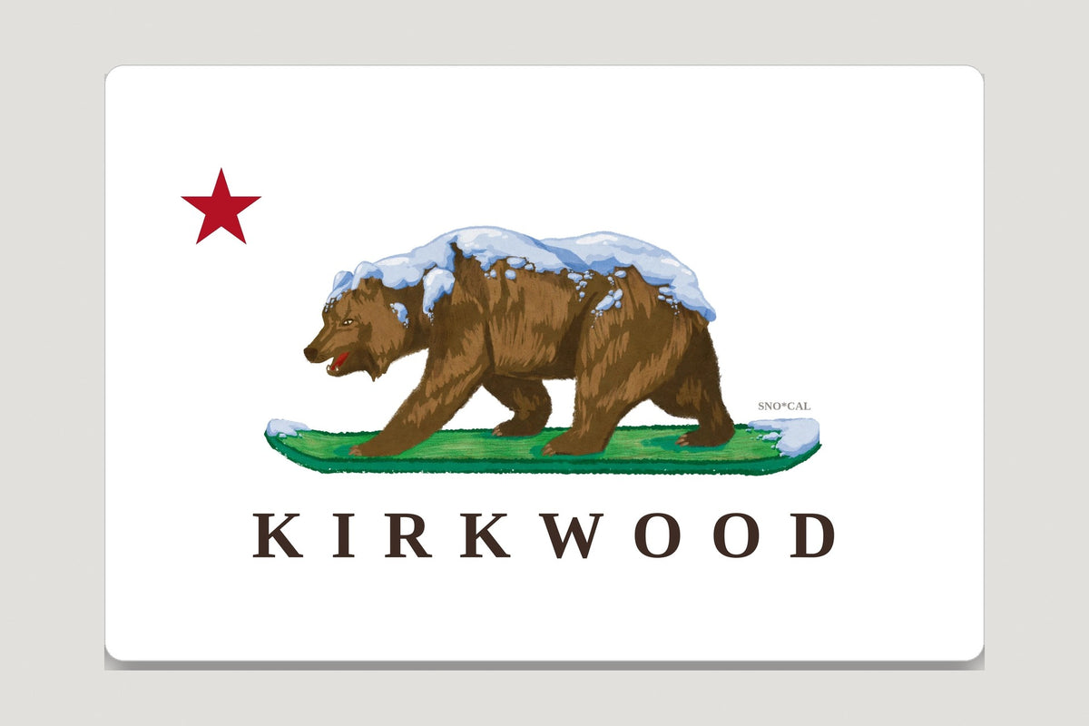 Kirkwood CA Flag Sticker