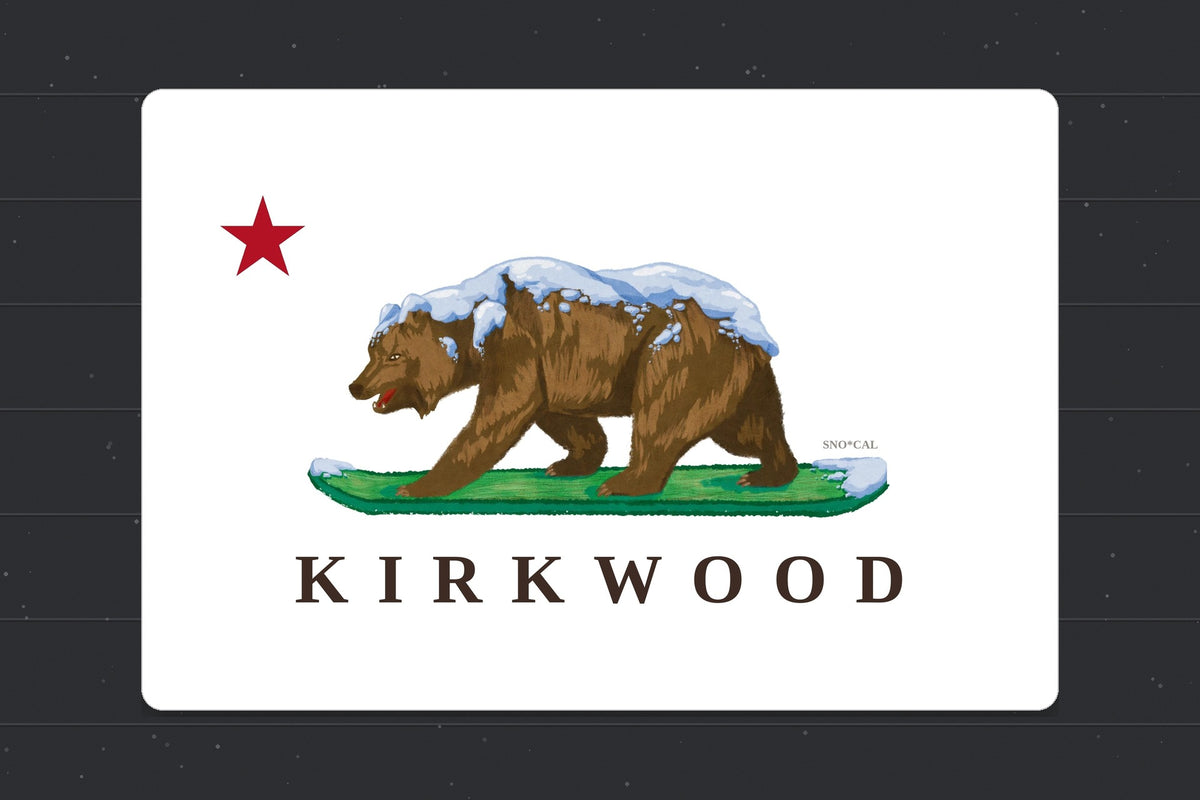 Kirkwood CA Flag Sticker