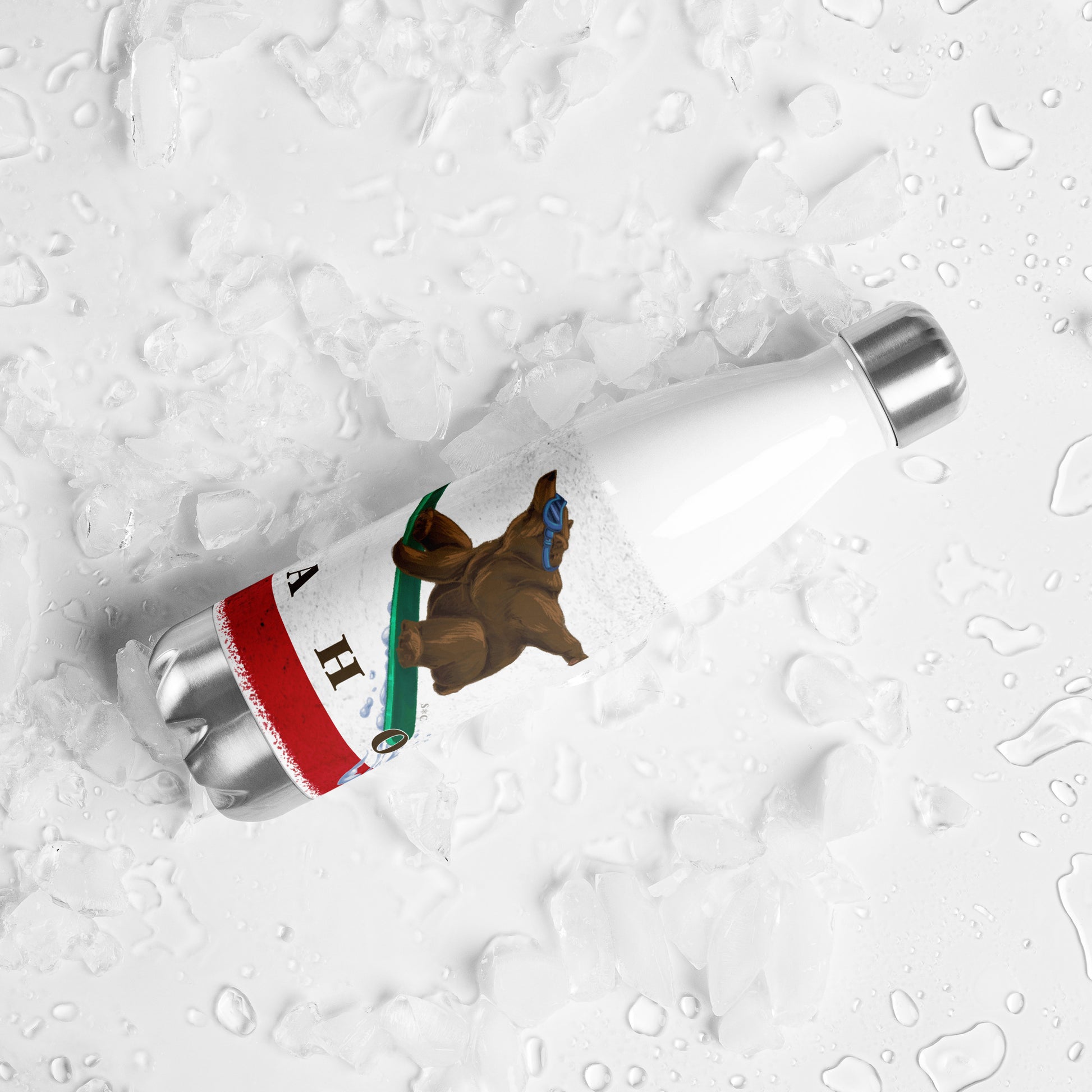 ca flag water bottle