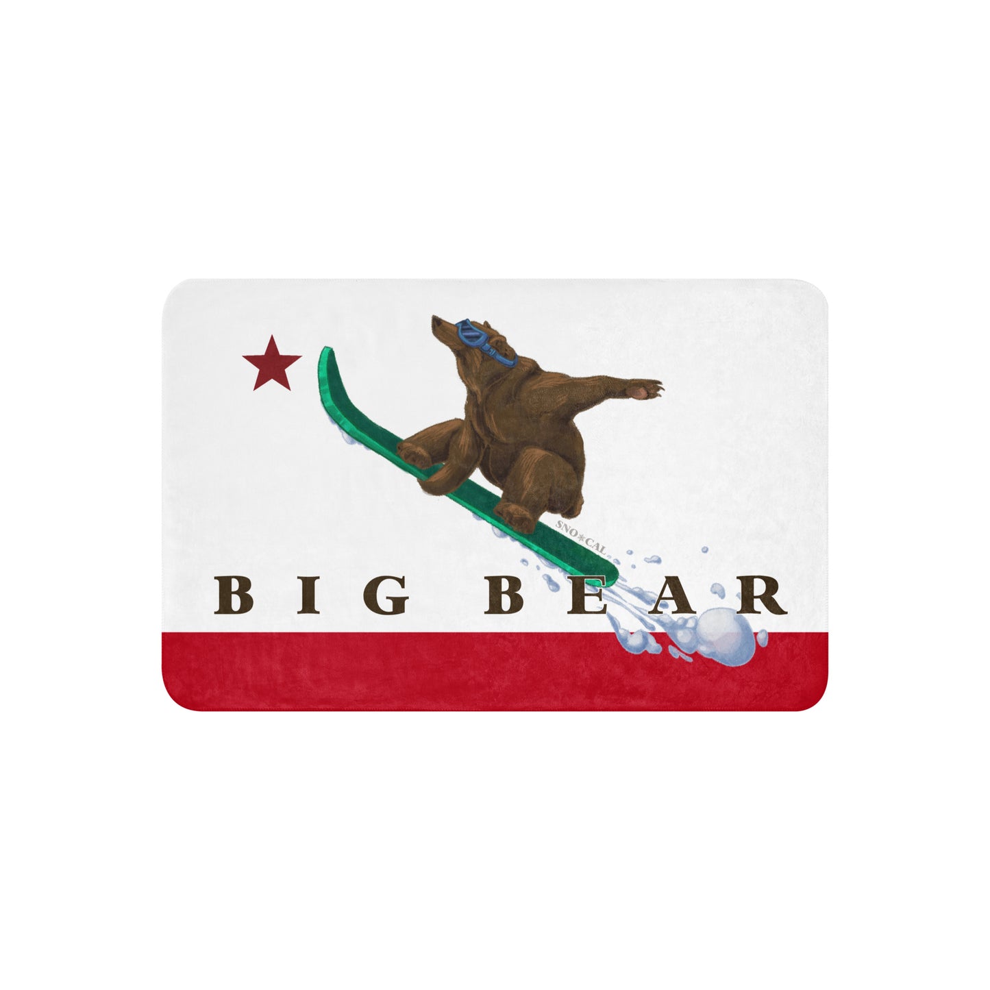 big bear snowboarding blanket