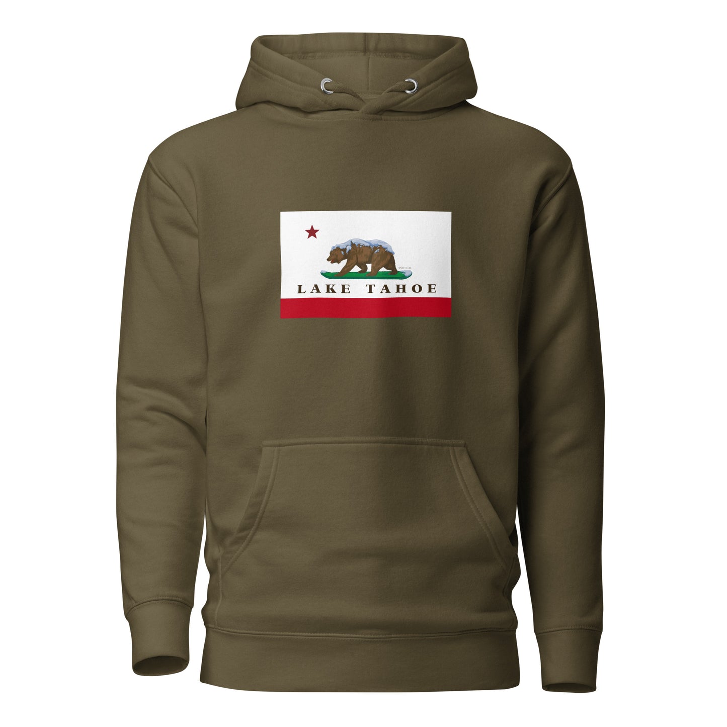 Military Green Lake Tahoe CA Hoodie