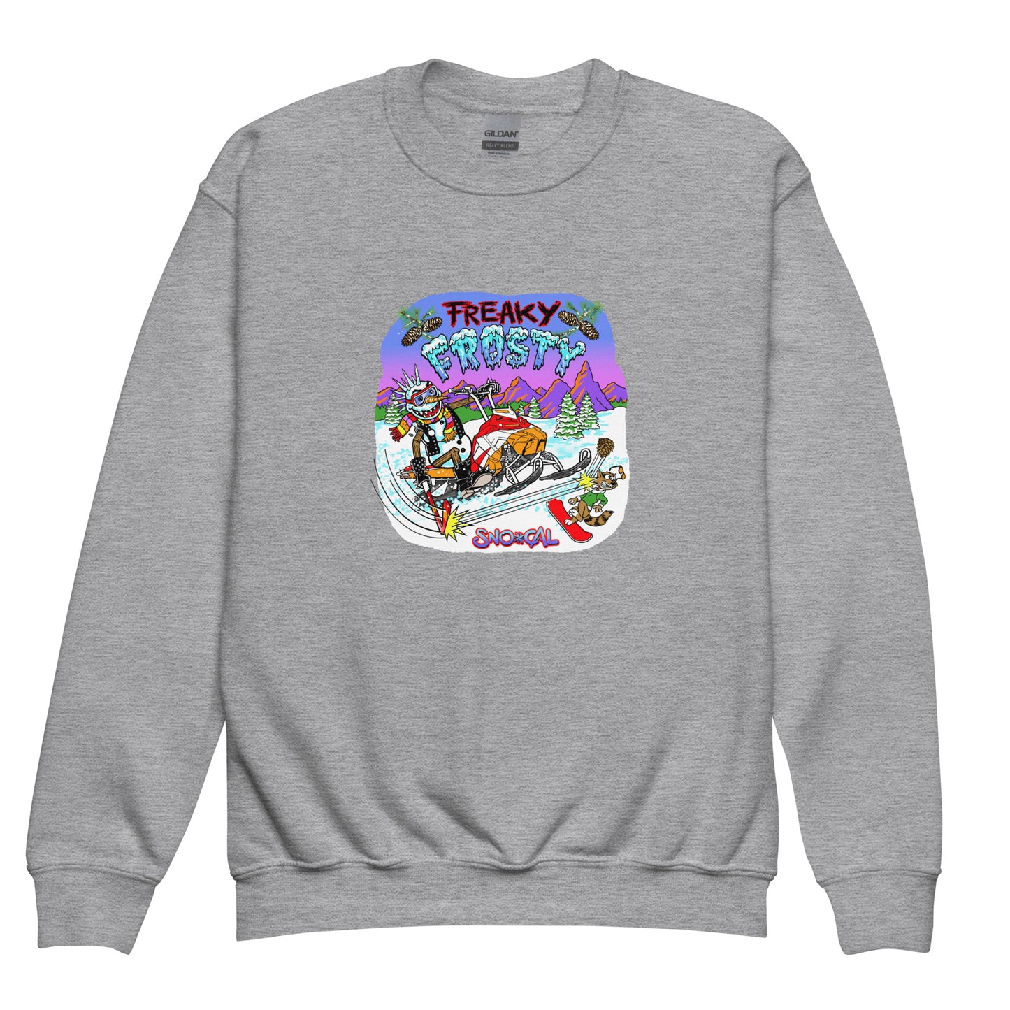 Kids Size Freaky Frosty Youth crewneck sweatshirt