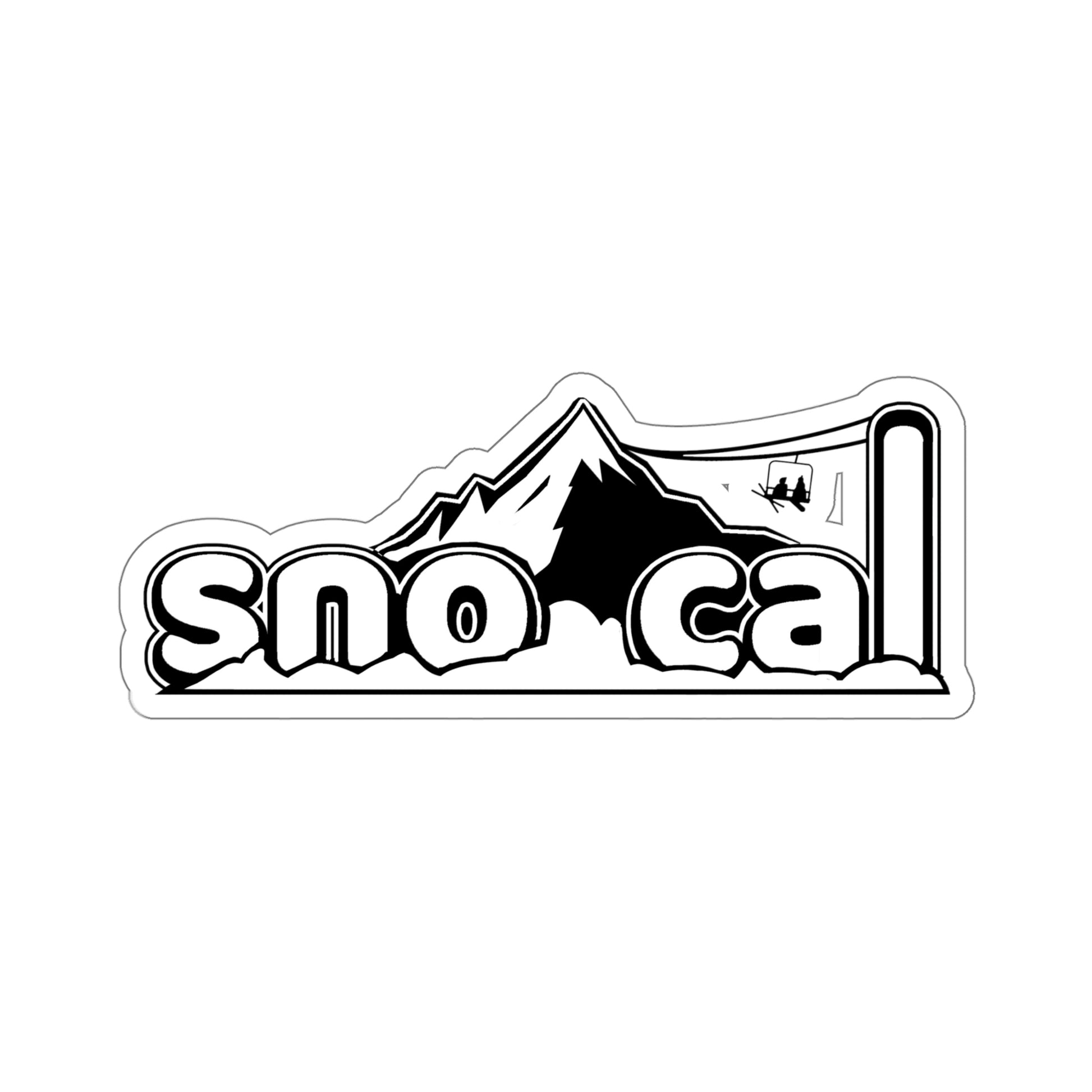 Sno Cal Black Kiss-Cut Stickers - Sno Cal