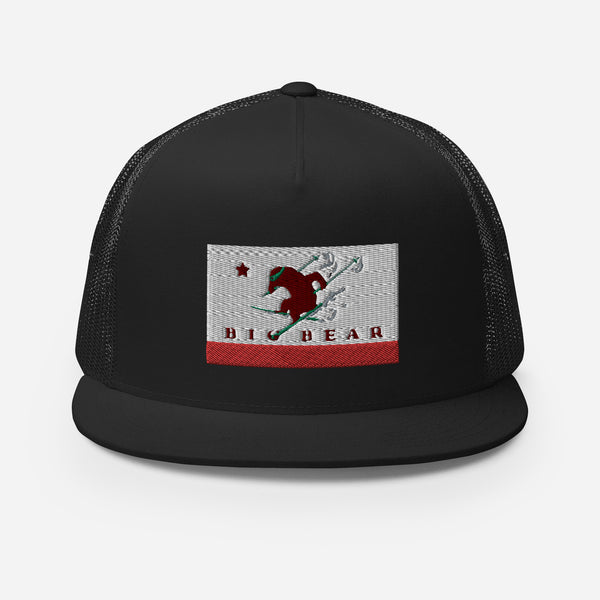 Big Bear Skiing CA Flag Trucker Cap