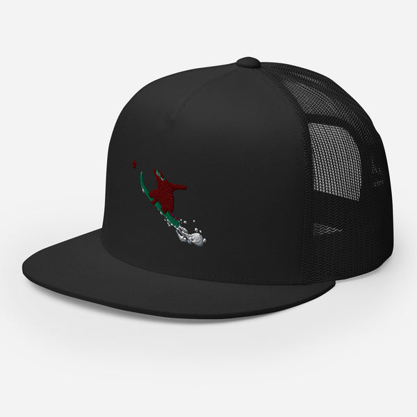 Goldie the Grizzly Boarding Trucker Cap