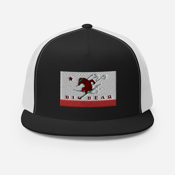 Big Bear Skiing CA Flag Trucker Cap