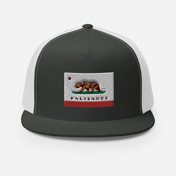 Palisades CA Flag Trucker Cap