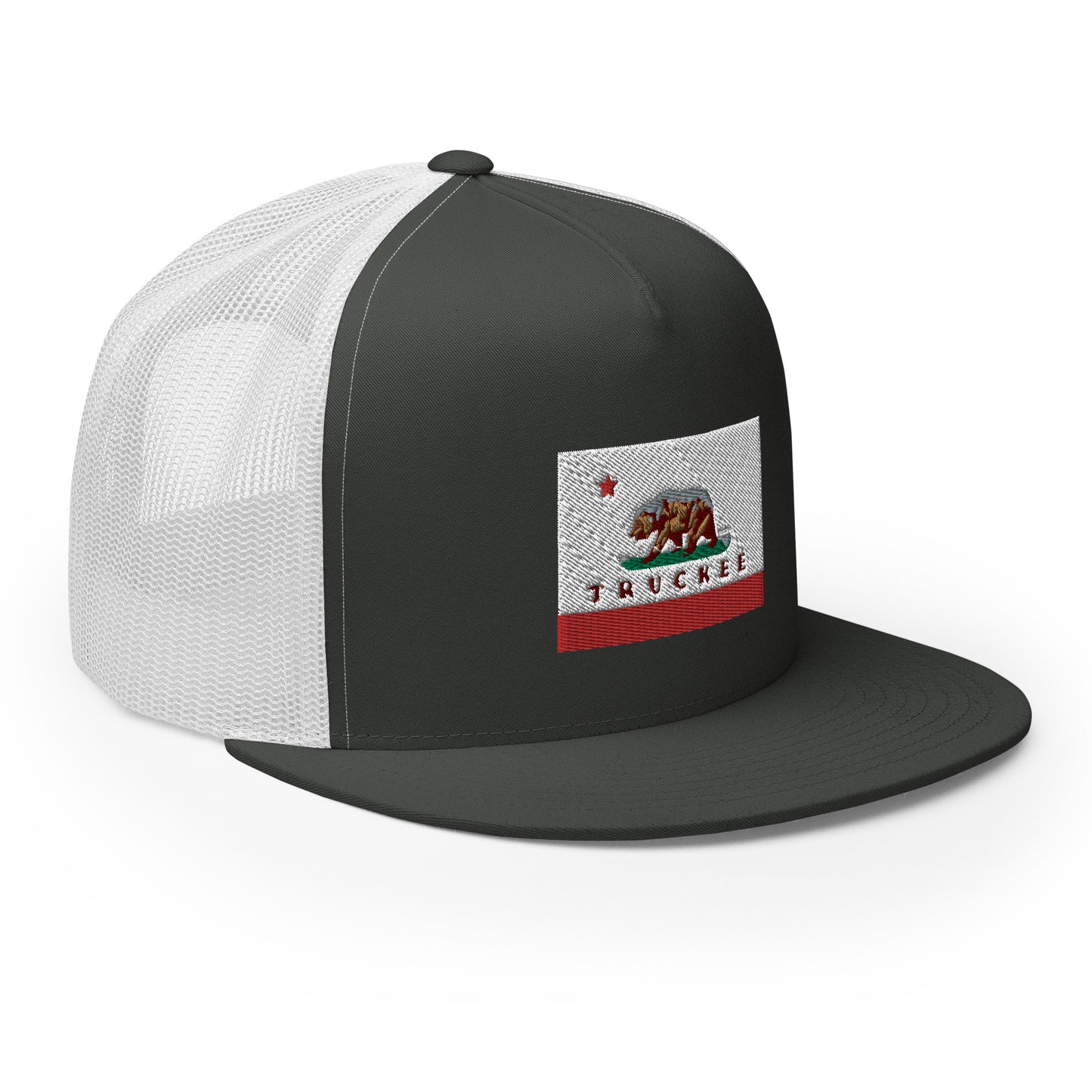 charcoal and white snapback truckee hat