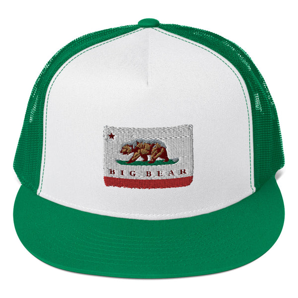 Big Bear CA Flag Trucker Cap
