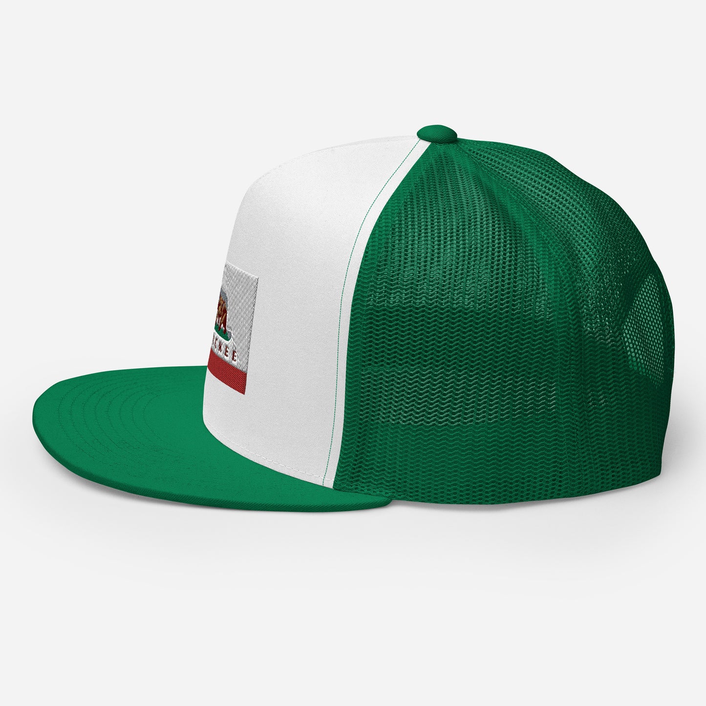 green & white truckee trucker cap