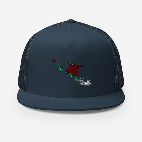 Goldie the Grizzly Boarding Trucker Cap