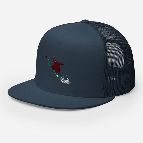 Goldie the Grizzly Boarding Trucker Cap