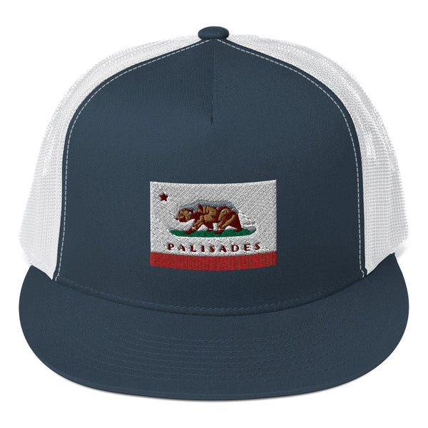 Palisades CA Flag Trucker Cap
