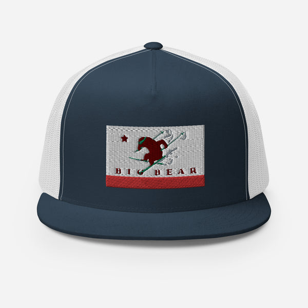 Big Bear Skiing CA Flag Trucker Cap