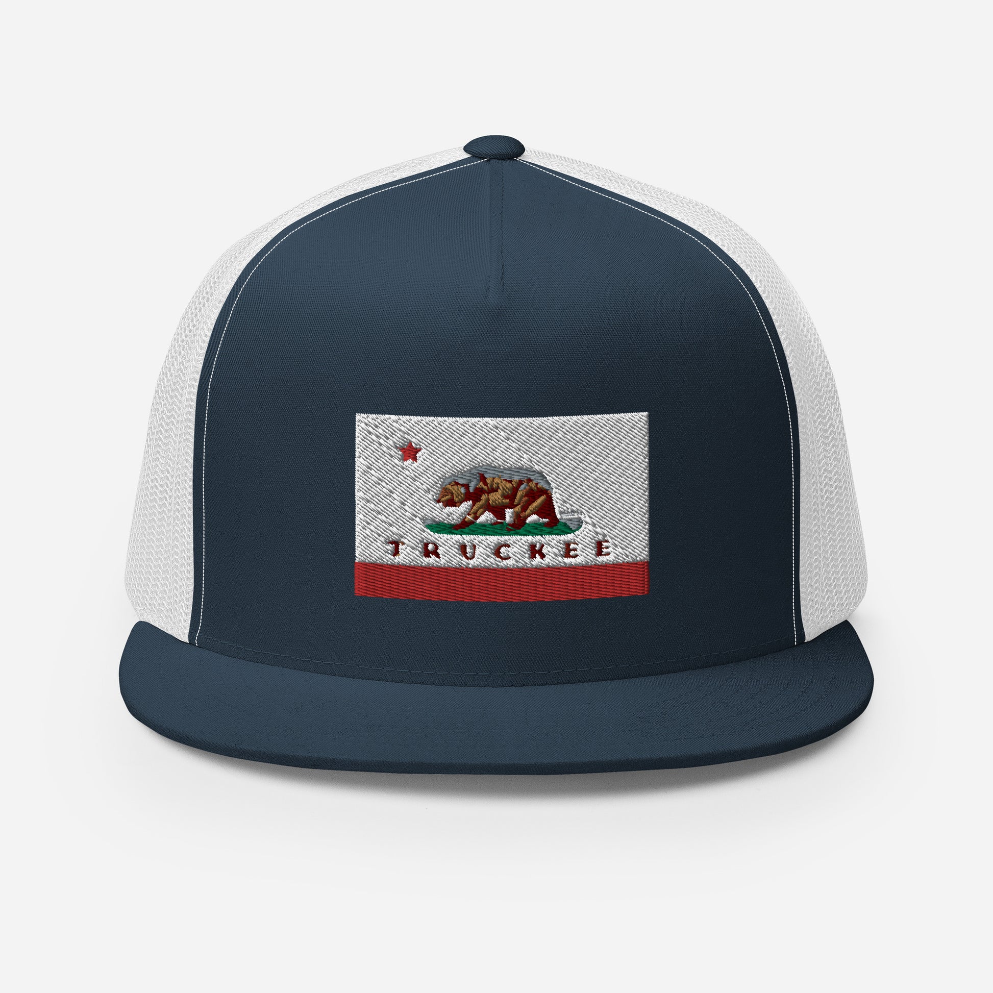 blue and white truckee snapbackat hat