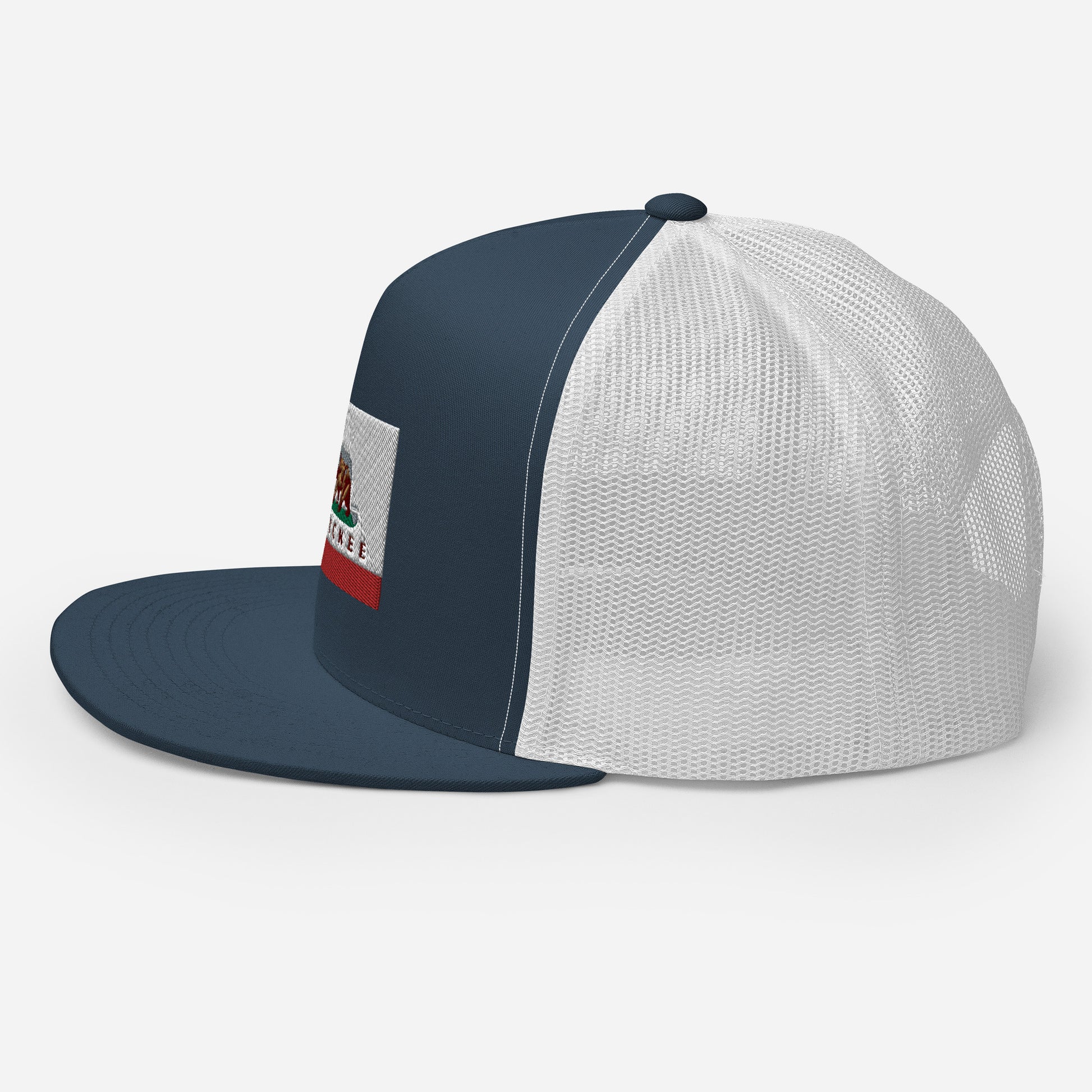 blue and white truckee trucker hat