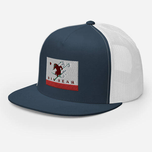 Big Bear Skiing CA Flag Trucker Cap