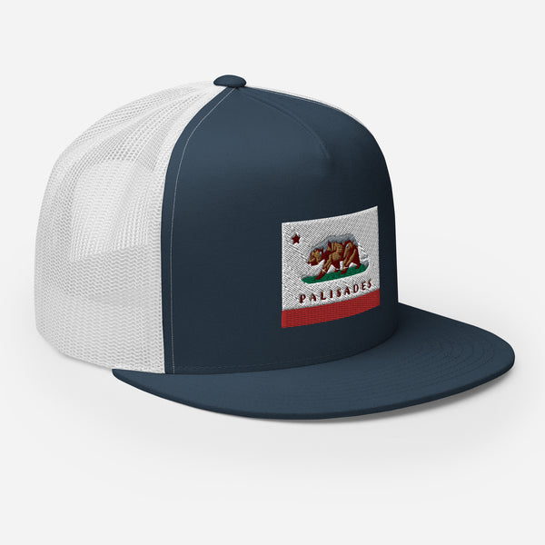 Palisades CA Flag Trucker Cap