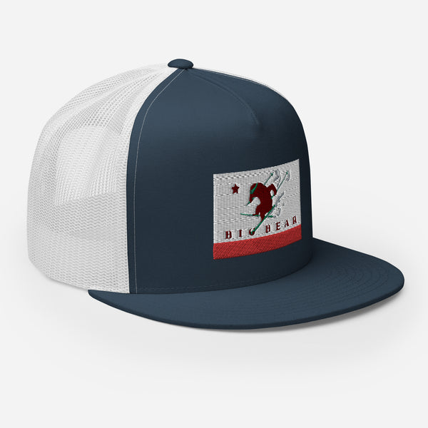 Big Bear Skiing CA Flag Trucker Cap