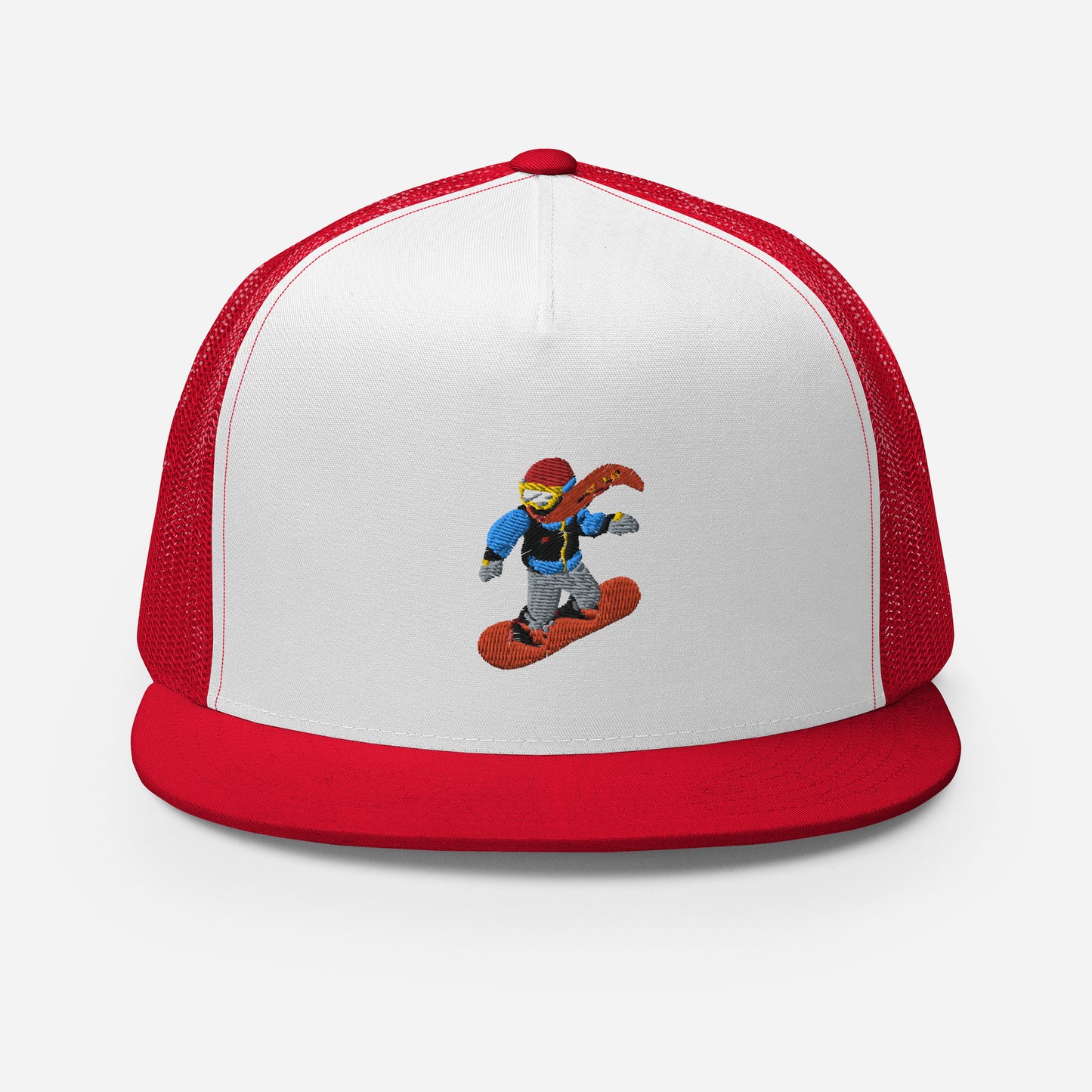 red snowboard emoji hat