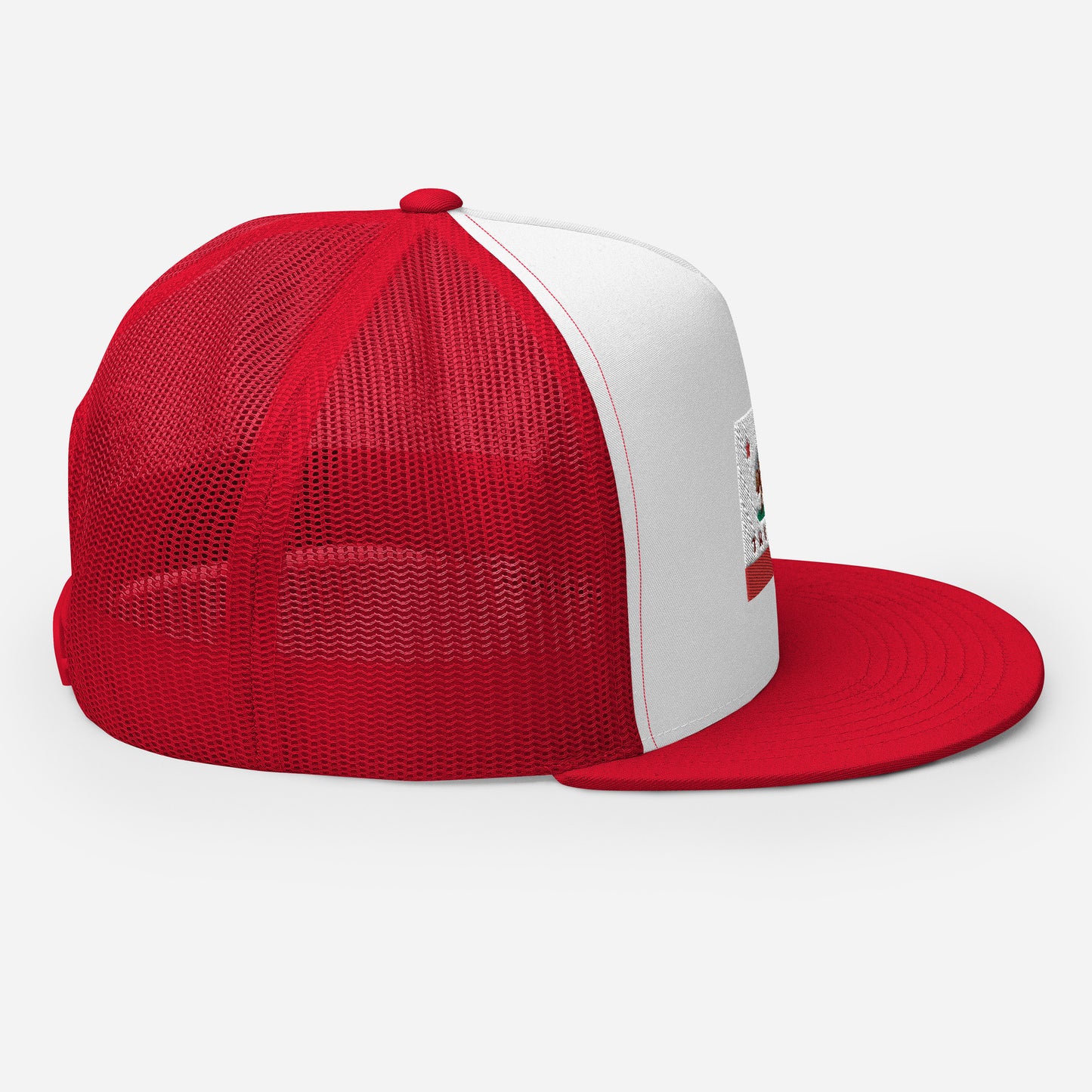 red & white truckee trucker cap