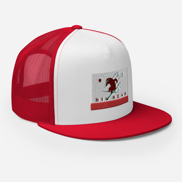 Big Bear Skiing CA Flag Trucker Cap