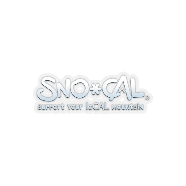 Sno Cal® Gray & White Support your loCAL mountain sticker - Sno Cal