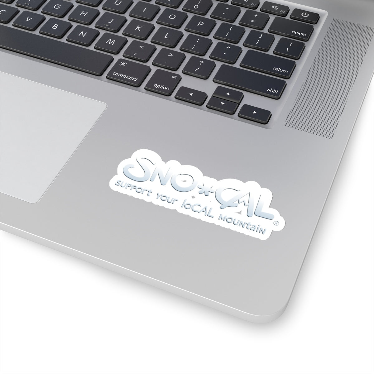 Sno Cal® Gray & White Support your loCAL mountain sticker - Sno Cal