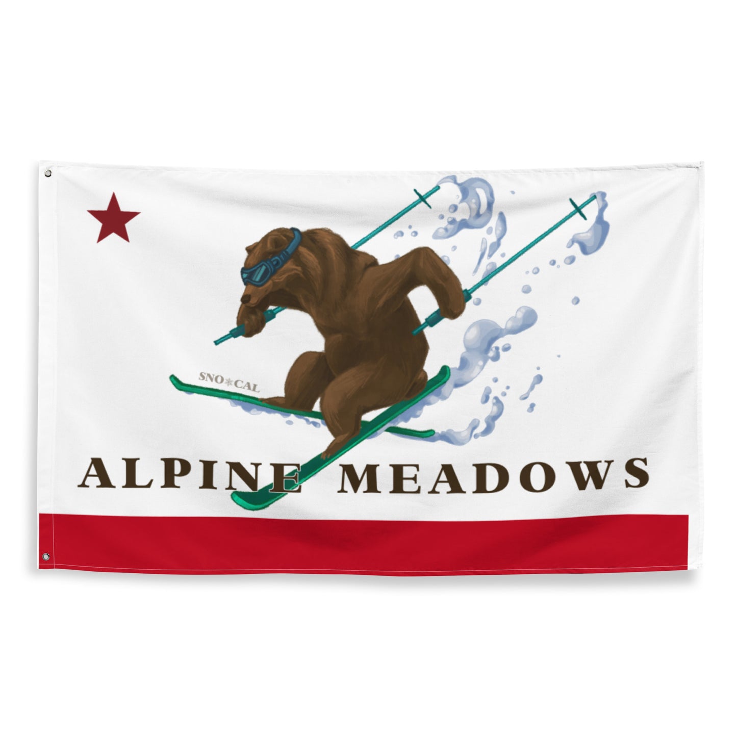 Alpine Meadows CA Ski Flag