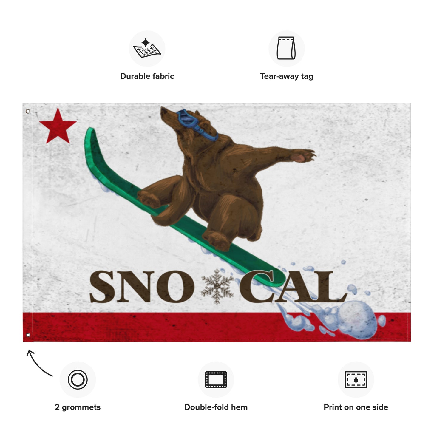 Sno*Cal Flag (Goldie Sending It)