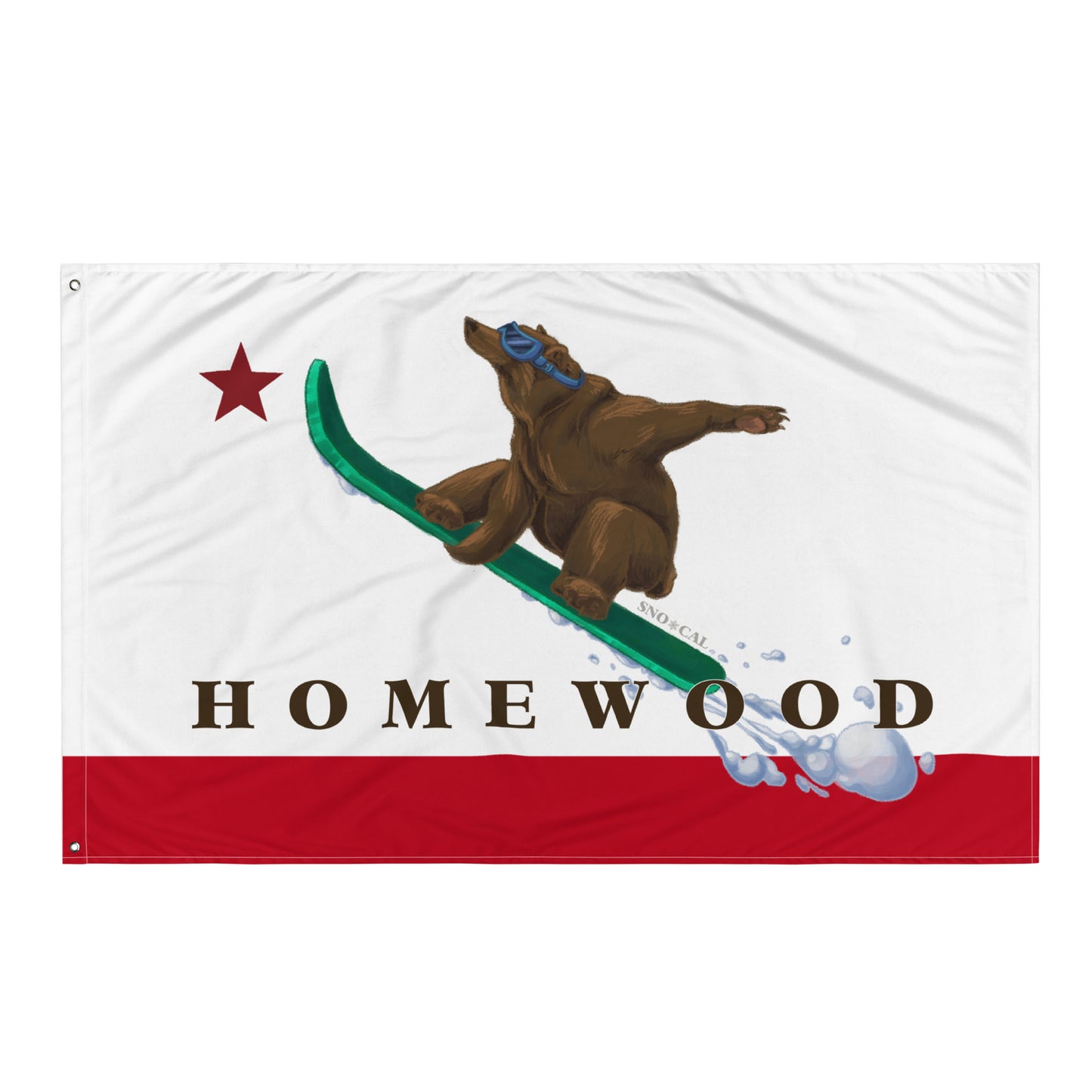 Homewood CA Snowboard Flag