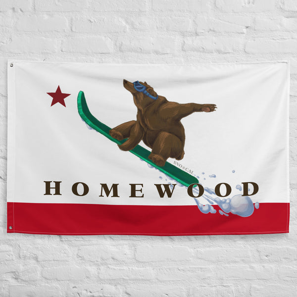 Homewood CA Snowboard Flag