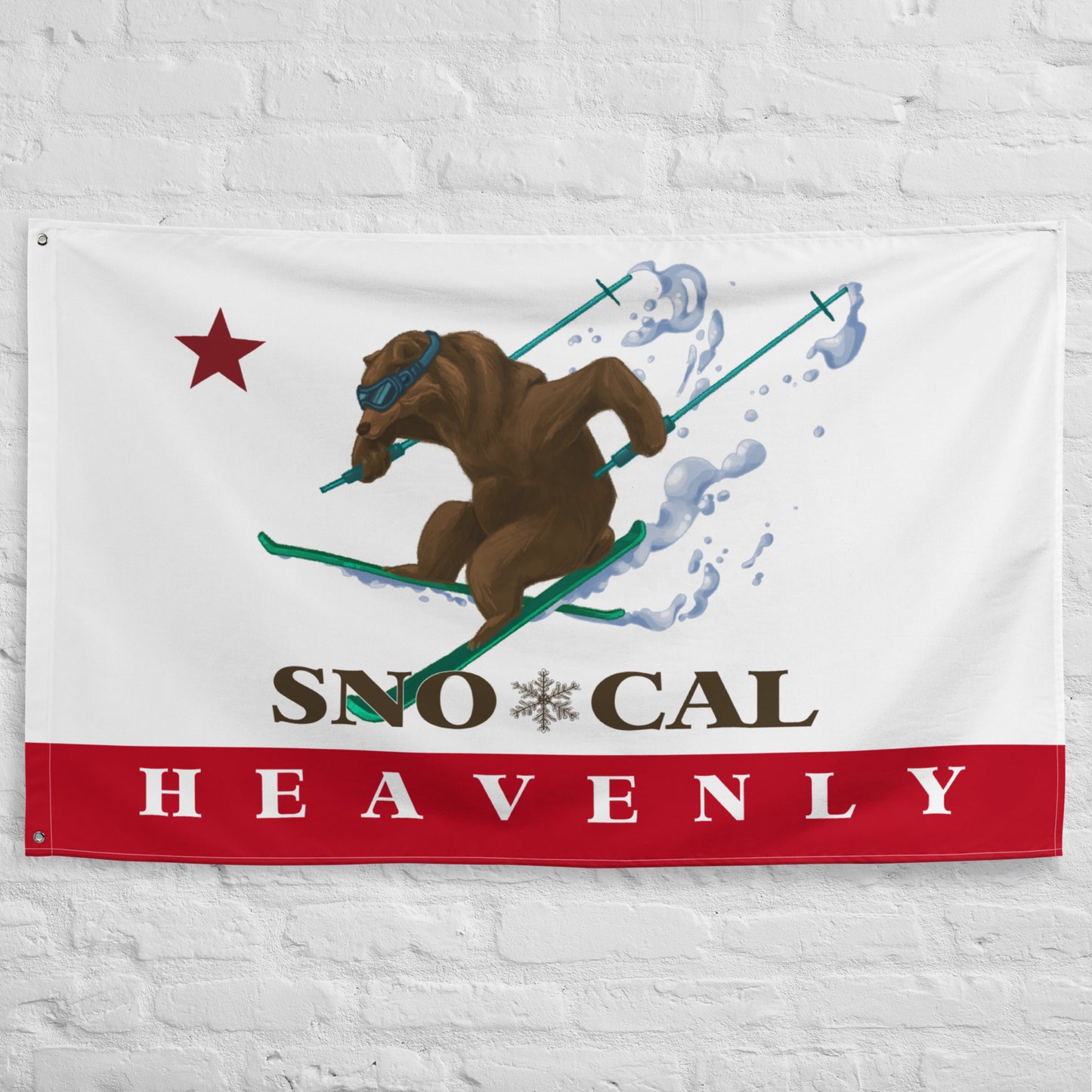 Heavenly Sno*Cal Ski Flag