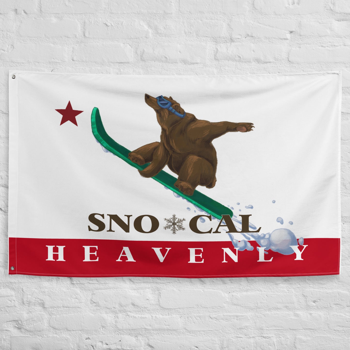 Heavenly Sno*Cal Snowboard Flag