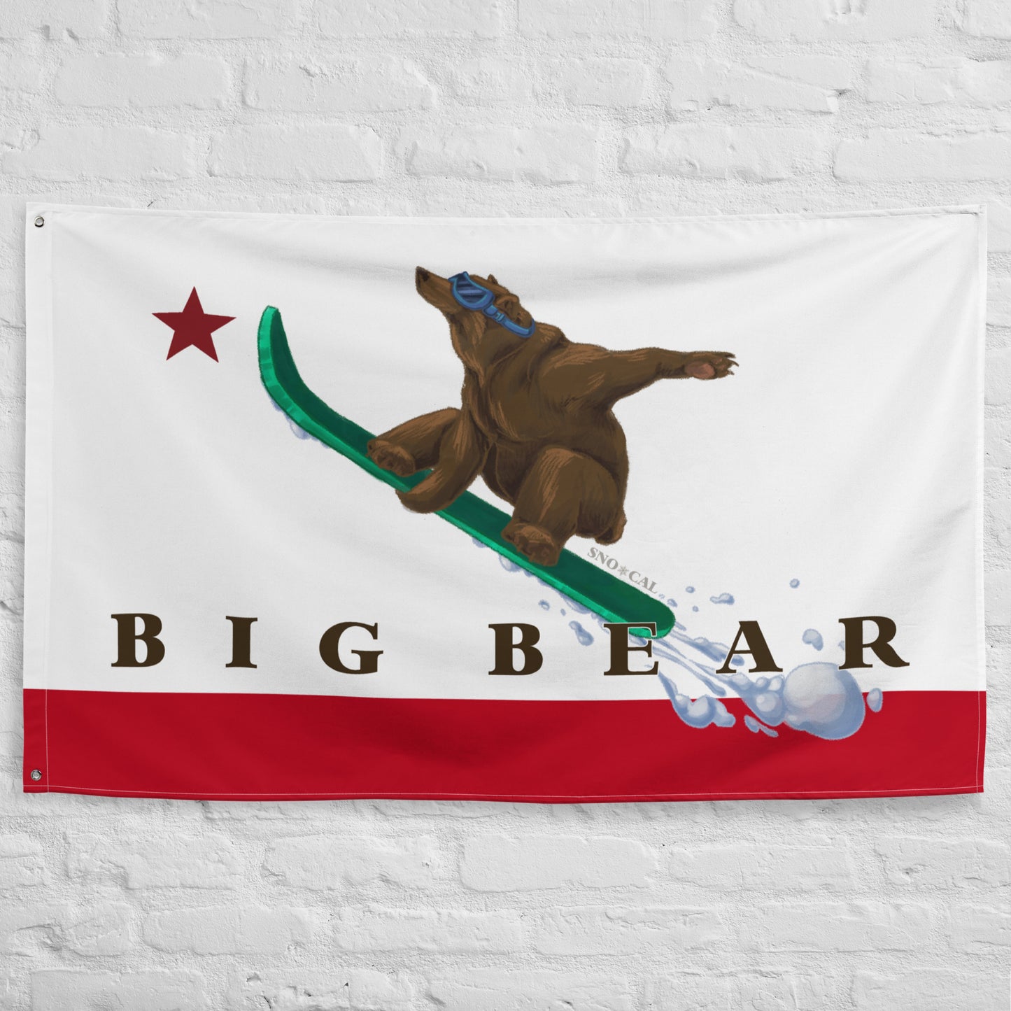 Big Bear California Snowboard Flag