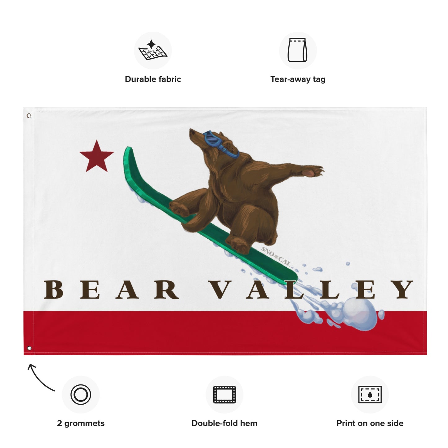 bear valley snowboard flag