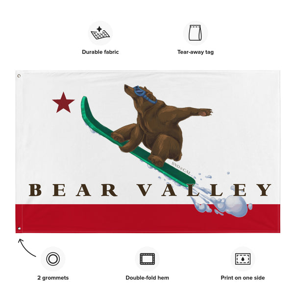 Bear Valley CA Snowboard Flag