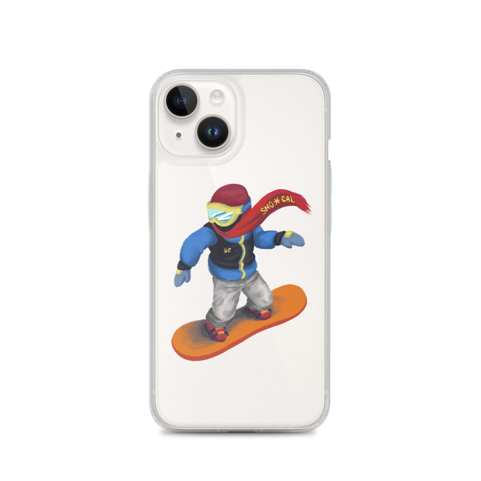 snowboarding emoji phone case