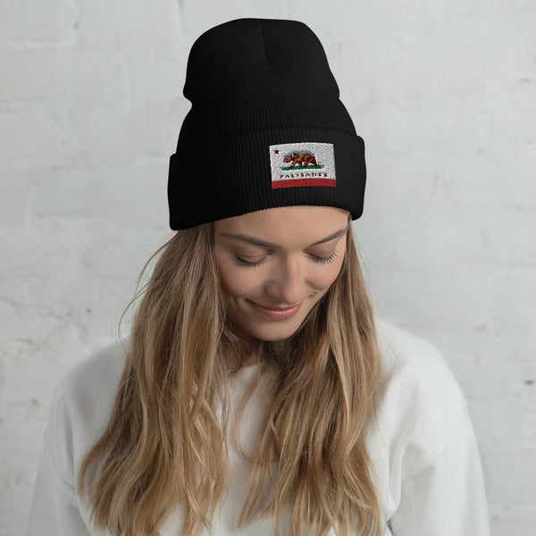 Palisades CA flag style beanie