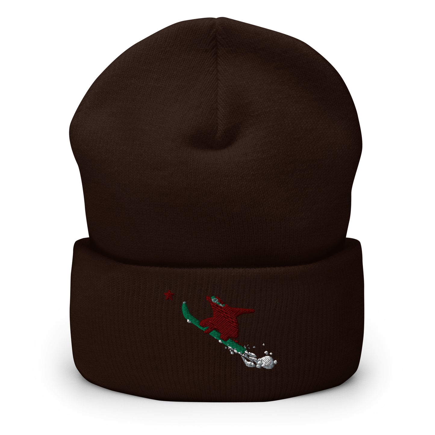 brown snowboard beanie