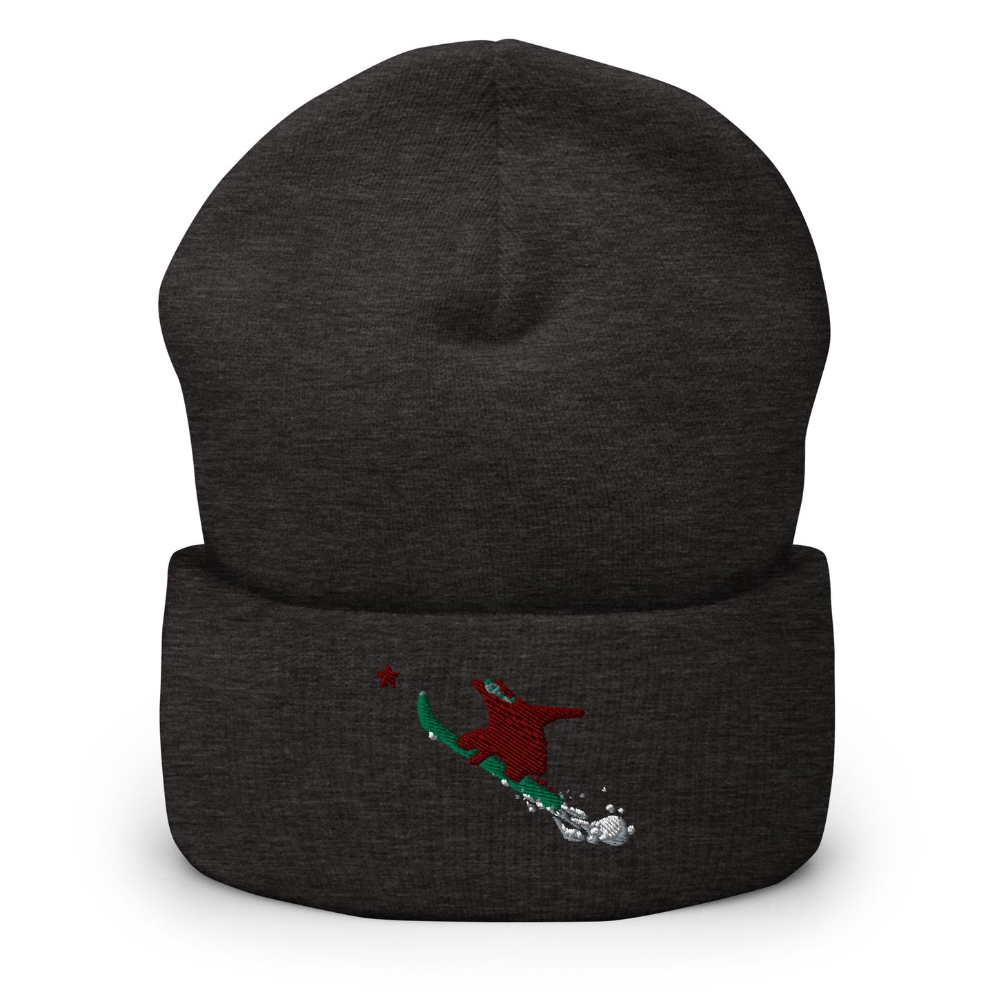 gray snowboard beanie