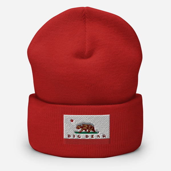 Big Bear CA Flag Cuffed Beanie