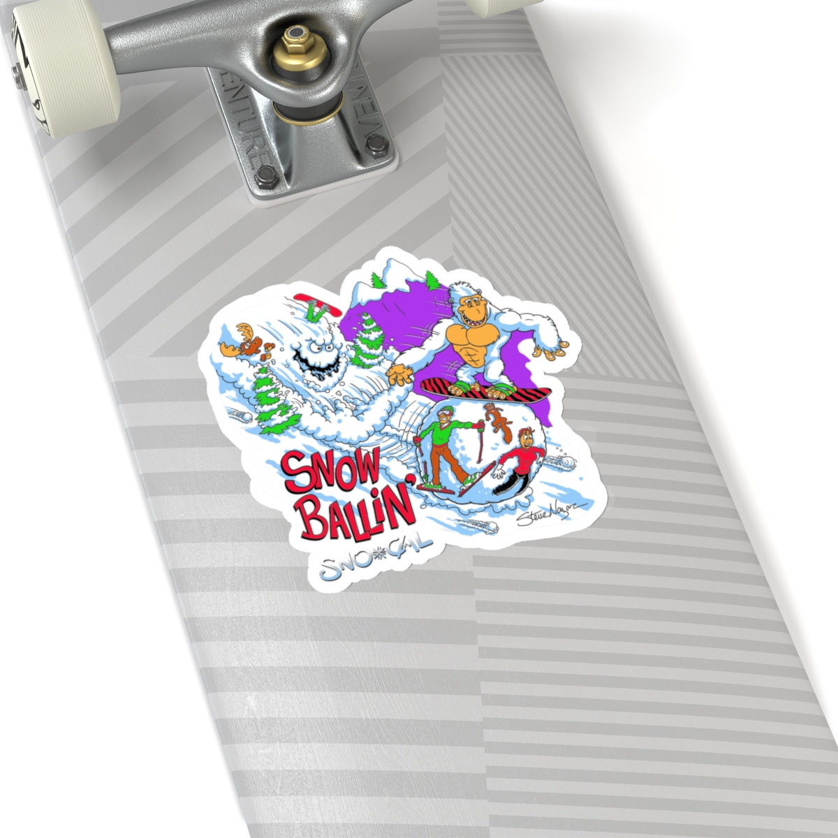 Snorilla SnowBallin' snowboard sticker - Sno Cal
