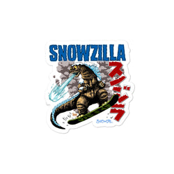 Snowzilla snowboard sticker