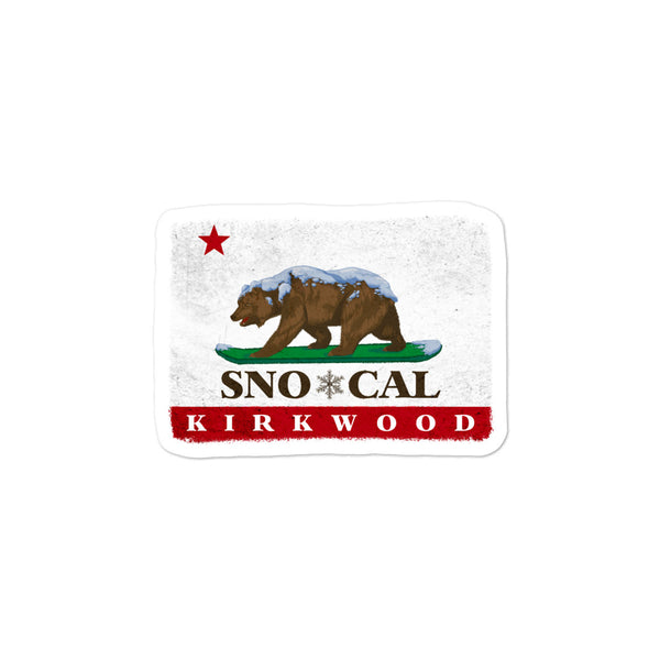 Kirkwood CA flag sticker - Sno Cal
